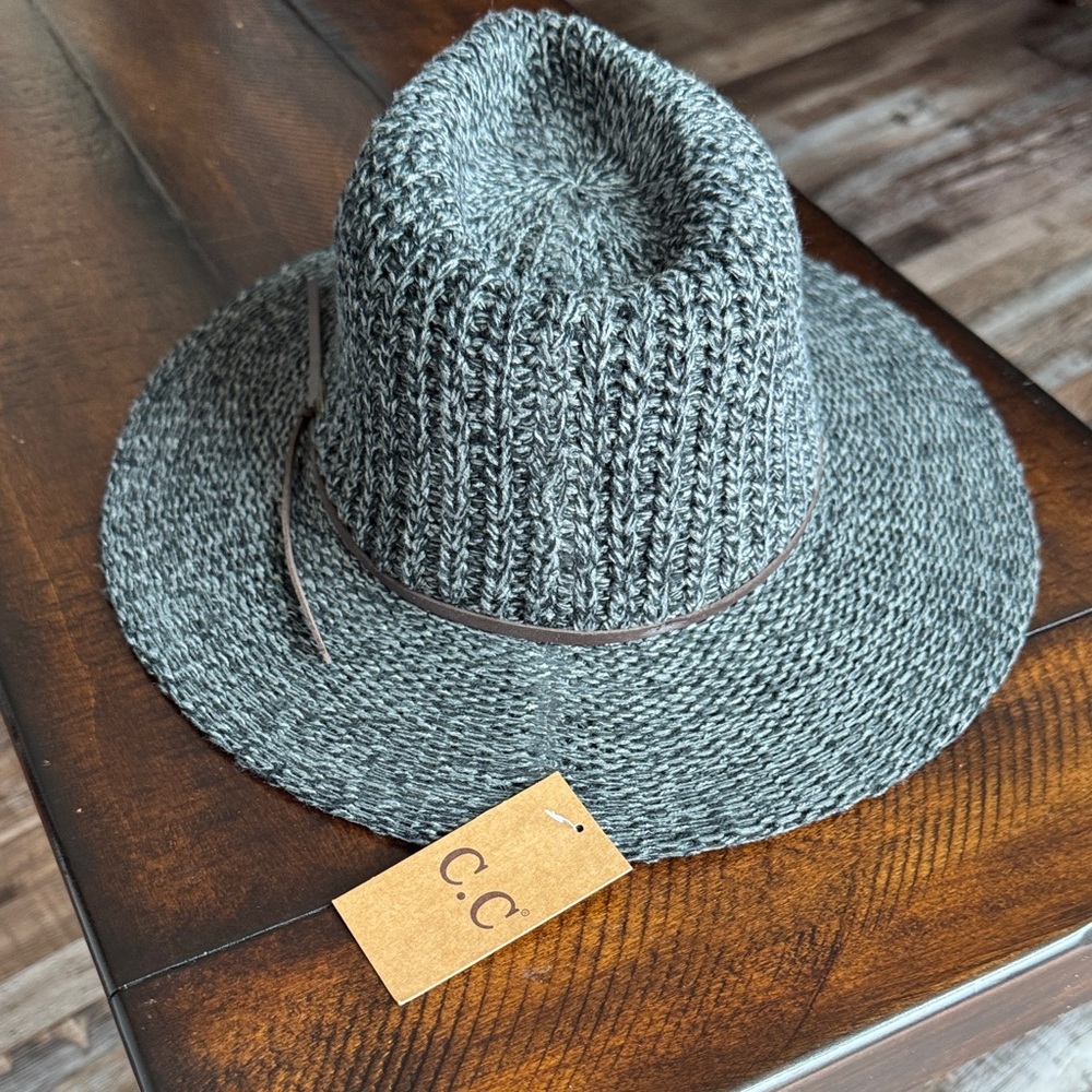 C.C Charcoal Knit Fedora